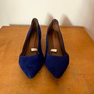 Merona size 6 1/2 royal blue wedge ballet flats